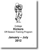 College Kickers Off-Season Training Program Jan-Jul 2012